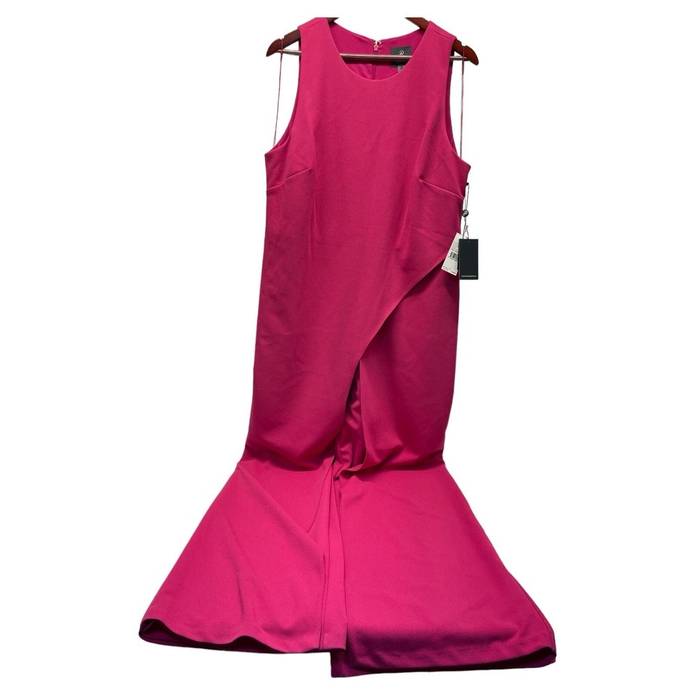 Adrianna Papell Women's Size 16 Pink Romper Crepe Halter Jumpsuit Retails $199.